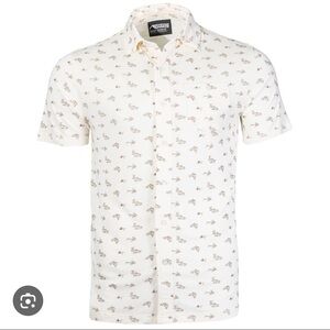 Mountain Khakis Arbor Knit Polo 100% Bamboo Cream Brown Short Sleeve Size L